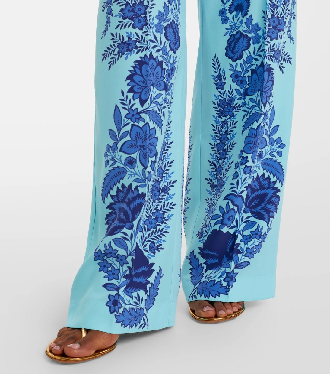 Etro - Floral silk straight pants