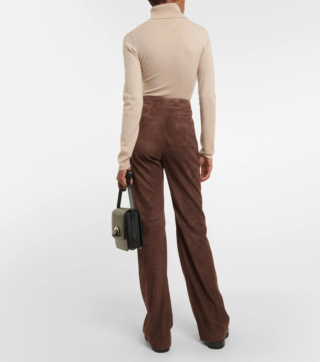 Gabriela Hearst - Vesta high-rise suede flared pants