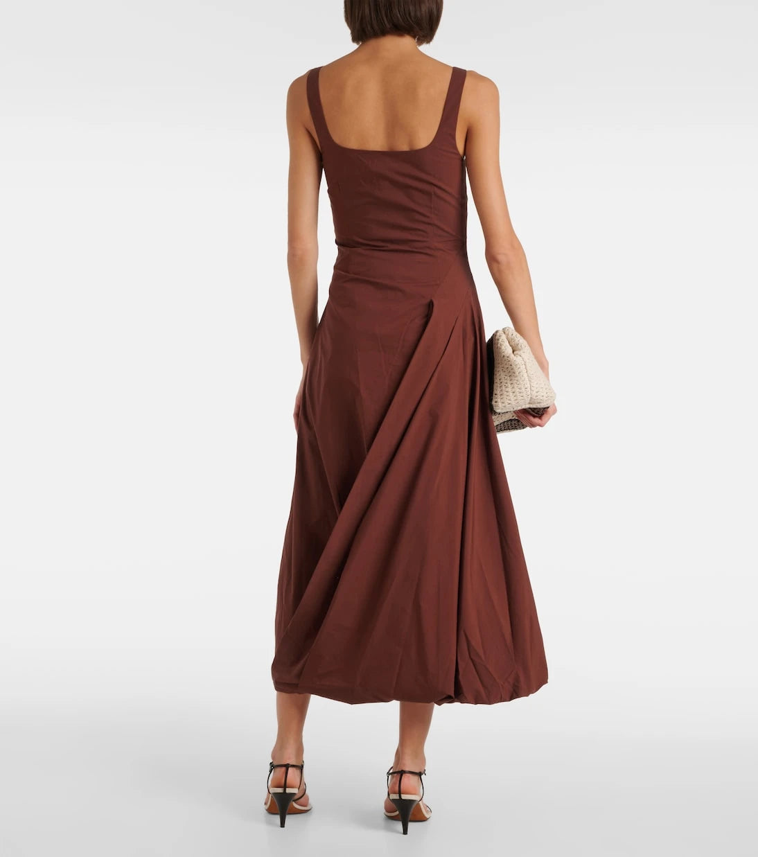 Simkhai - Olivia draped cotton-blend poplin midi dress