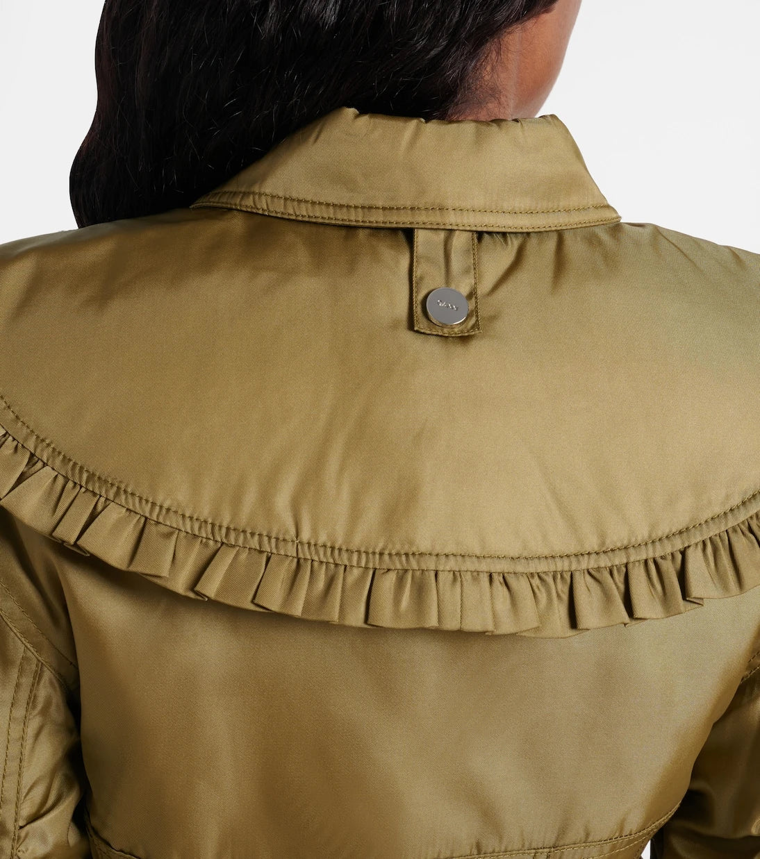 Ganni - Cropped ruched bomber jacket