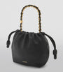 LOEWE Black Mini Leather Flamenco Purse
