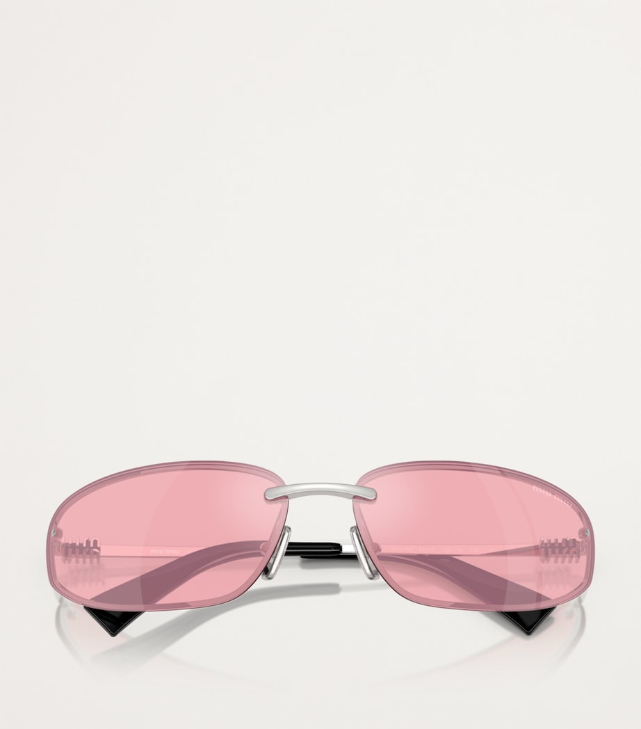 Silver Metal MUA50S Frameless Sunglasses