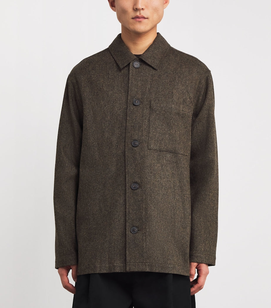 Yves Salomon Beige Wool-Cashmere Overshirt