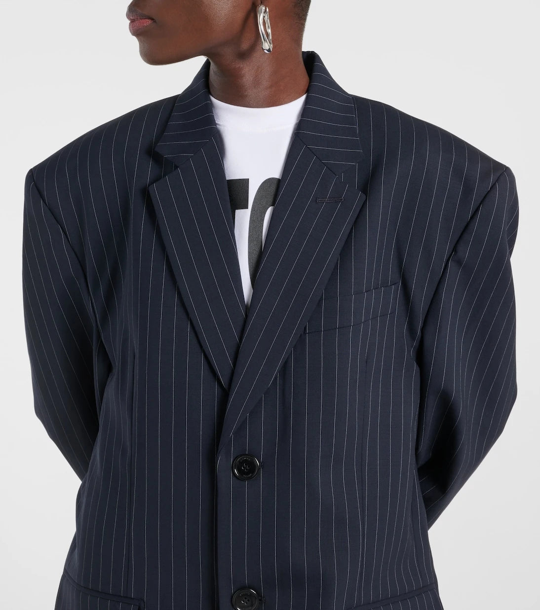 Vetements - Oversized pinstriped wool coat