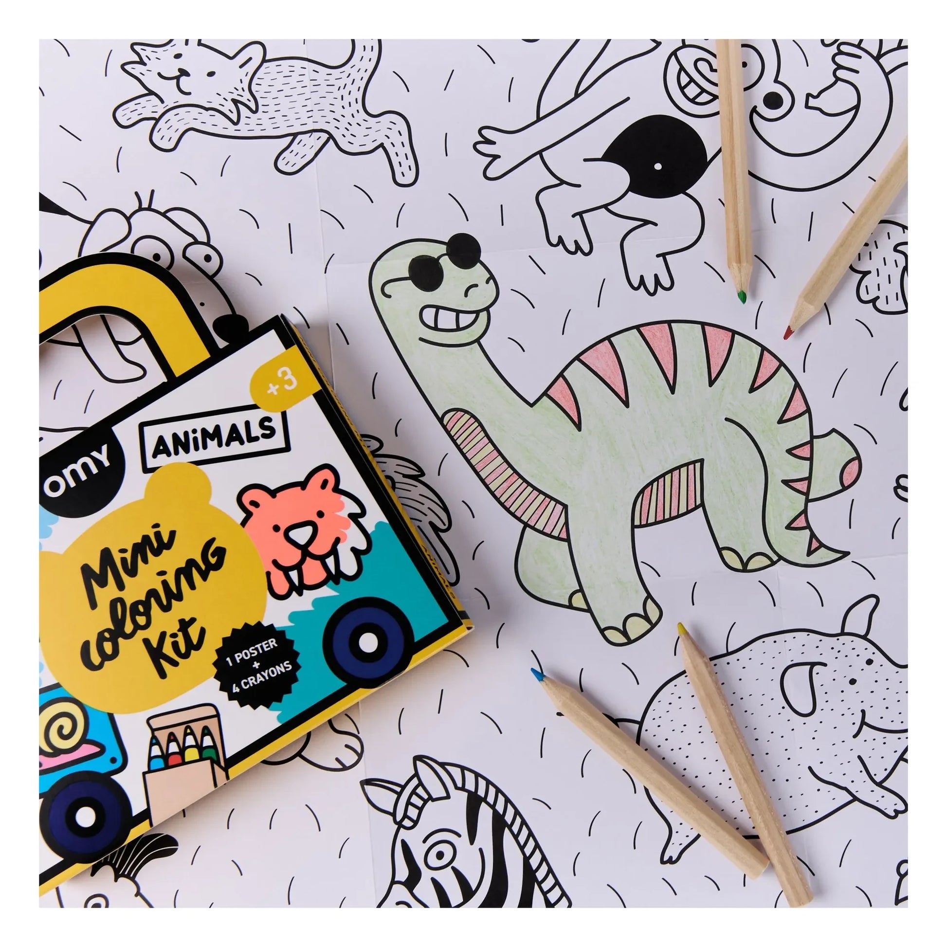 Omy - Animals mini coloring set