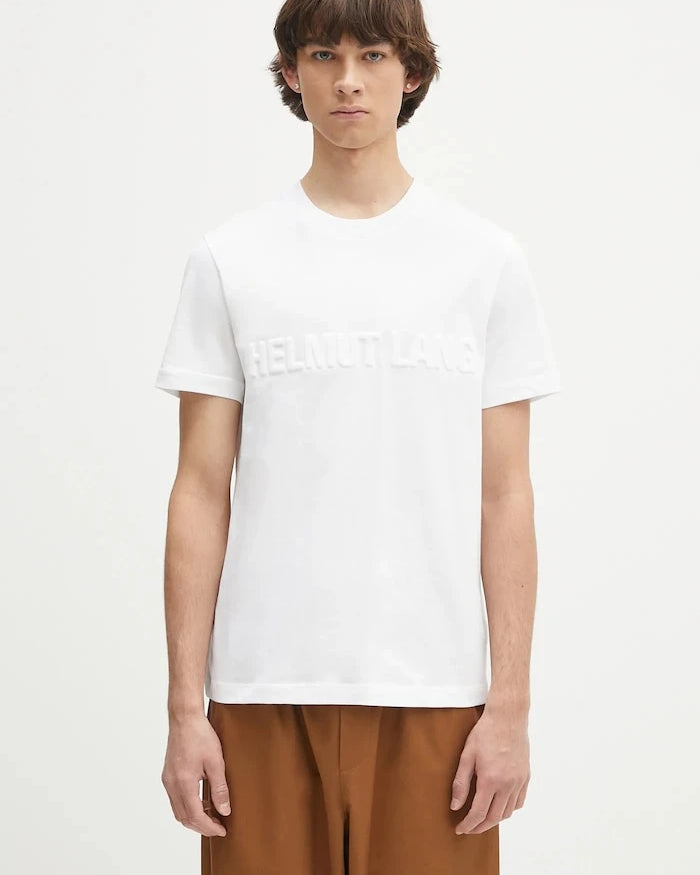 Памучна тениска Helmut Lang EMBOSSED.TEE.ROUNDED