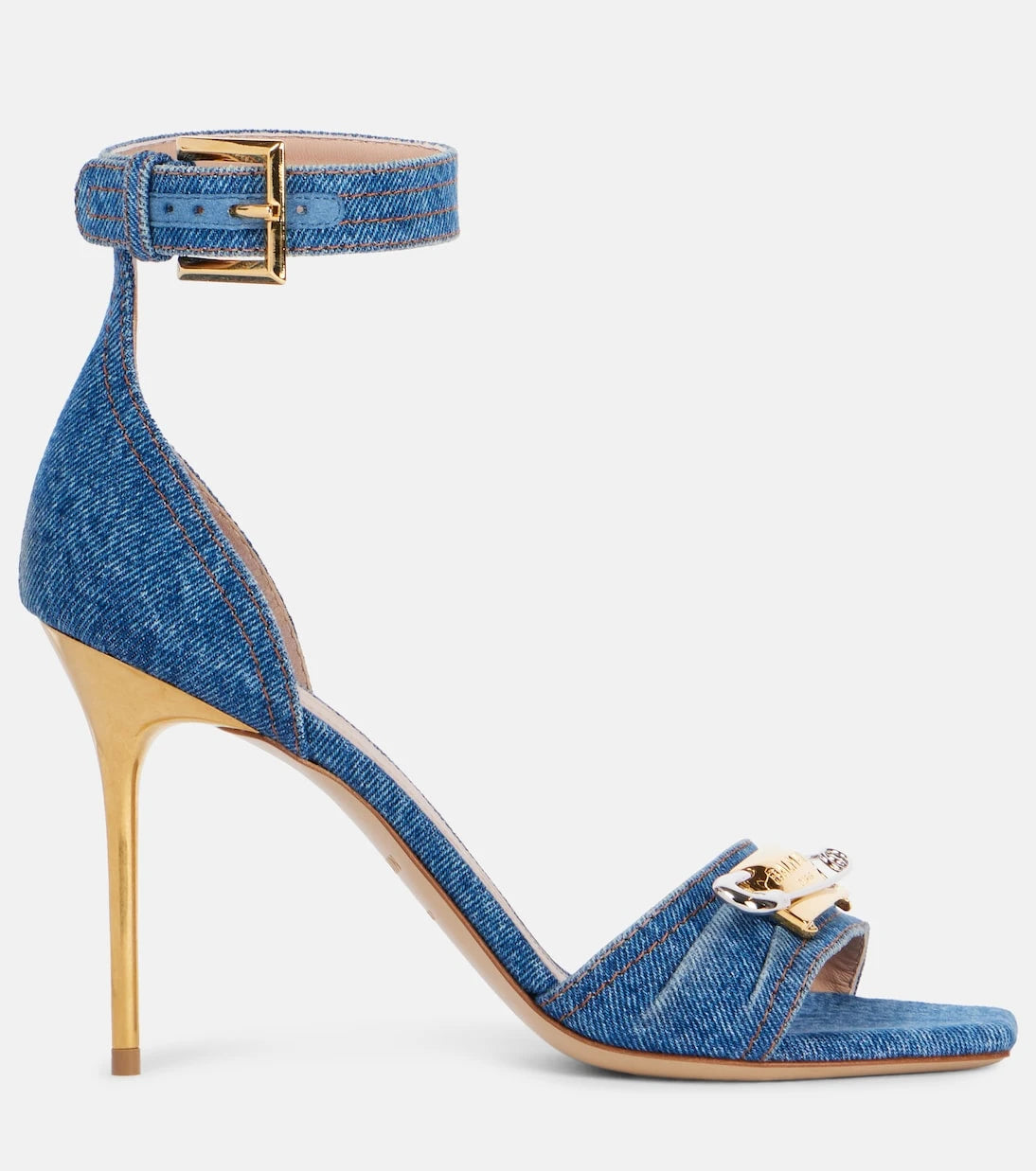 Balmain - Logo denim sandals