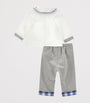 Cotton Polo Shirt, Trousers and Bow Tie Set (1-9 Months)