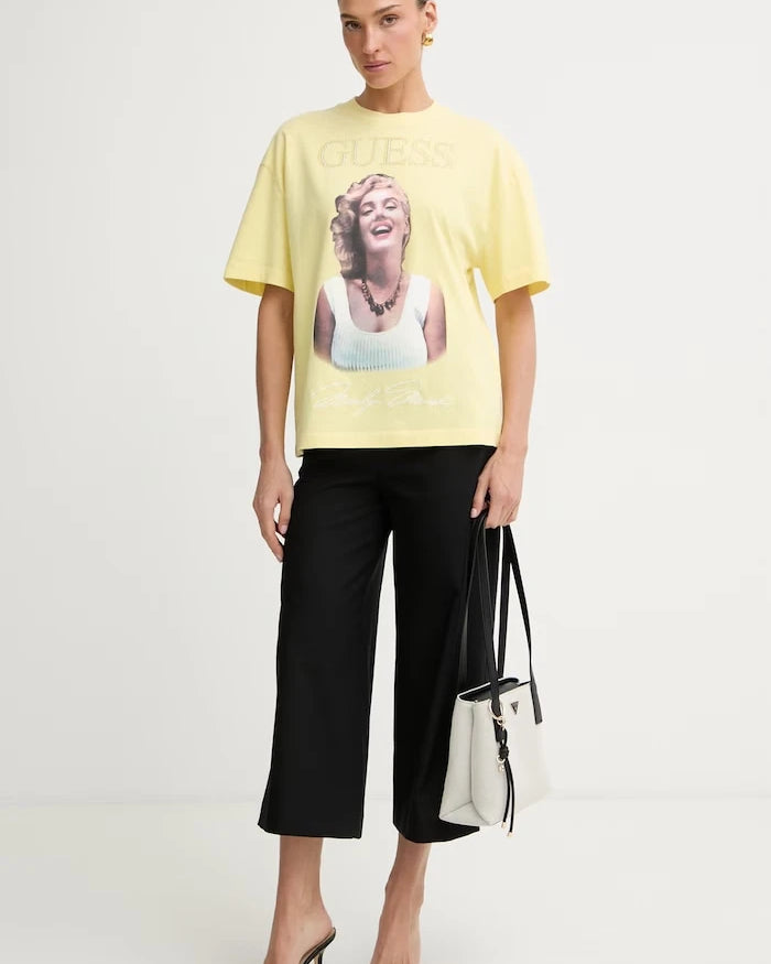 Guess Oversize Kadın Pamuk Tişört MARILYN MONROE