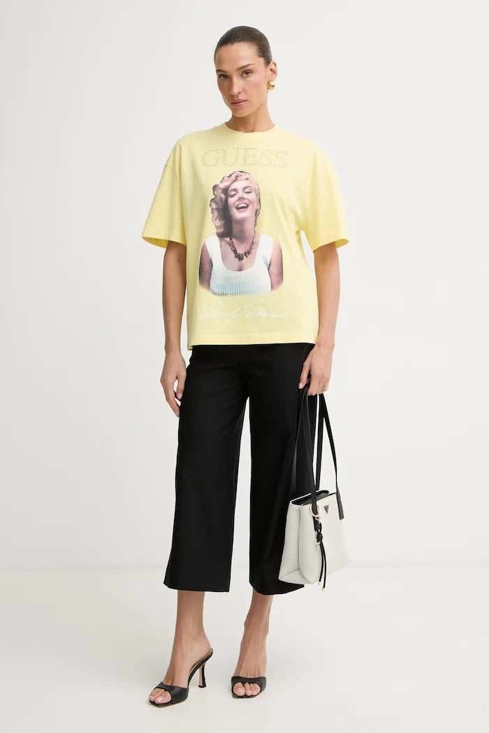 Guess Oversize Kadın Pamuk Tişört MARILYN MONROE
