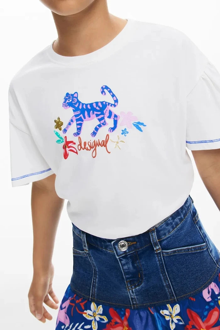 Детска памучна тениска Desigual