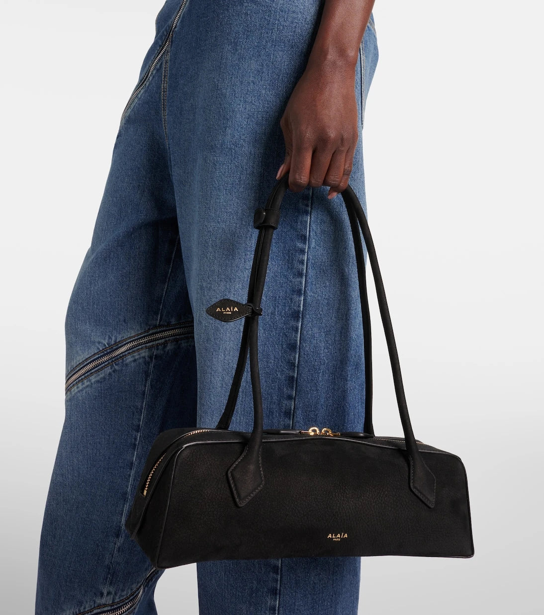 Alaïa - Le Teckel Medium suede shoulder bag