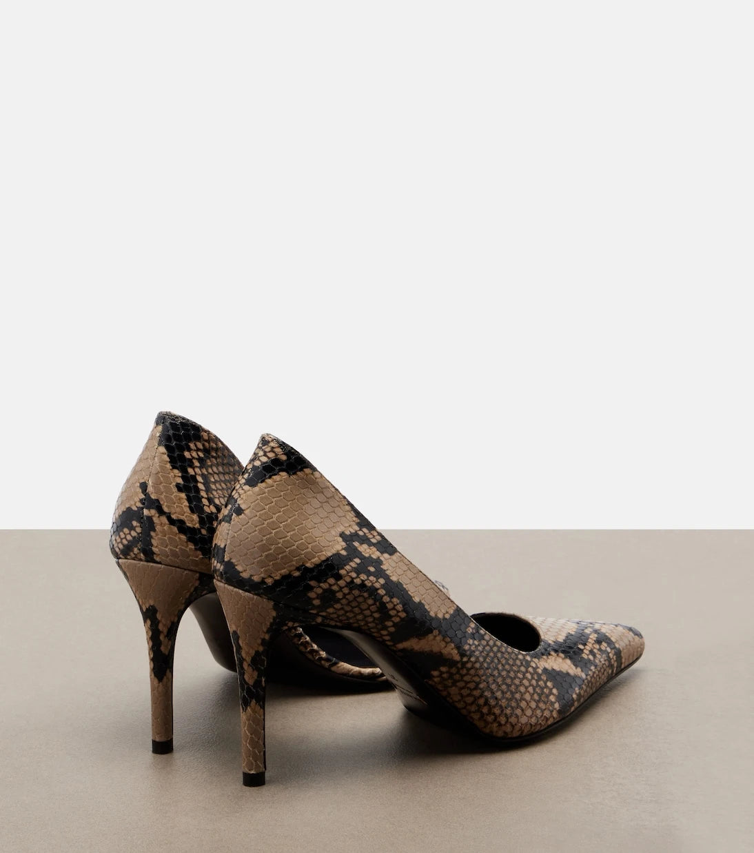 Khaite - Jett snake-effect leather d'Orsay pumps
