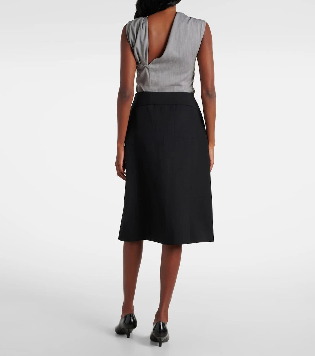 Jacques Wei - Sequined wool pencil skirt