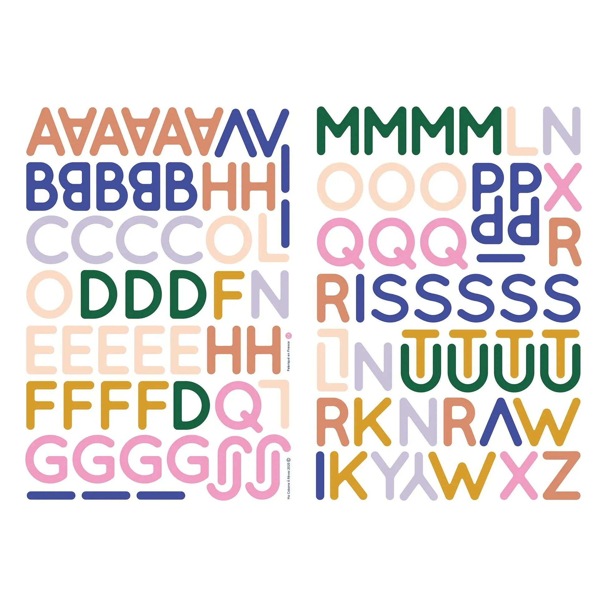 Ma Cabane à rêves - Small Capital Letters Magnets