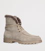 Grey Suede Detroit Boots