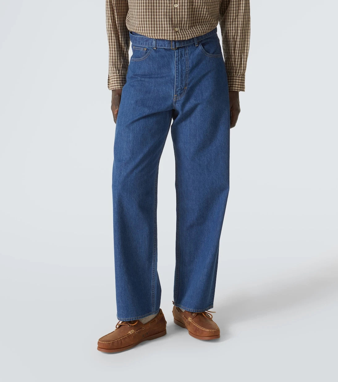 Auralee - Belted straight jeans