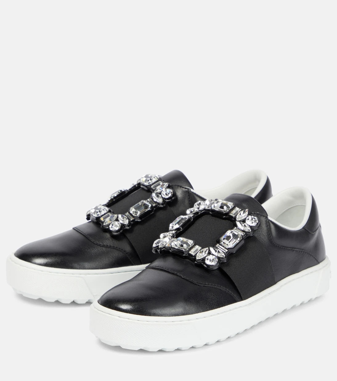 Roger Vivier - Very Vivier embellished leather sneakers