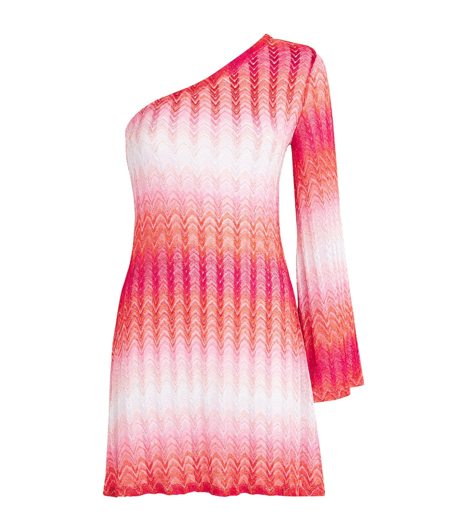 Ombré One-Shoulder Mini Dress