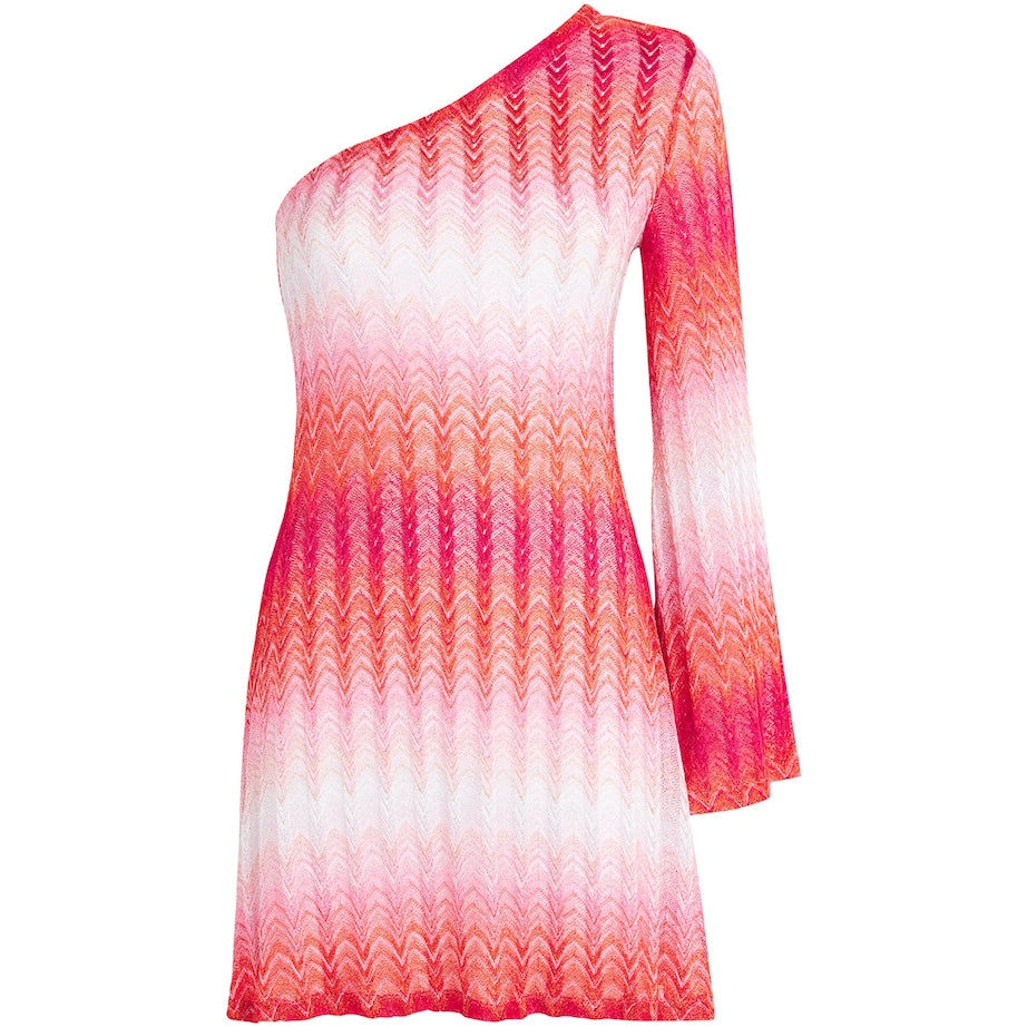 Ombré One-Shoulder Mini Dress