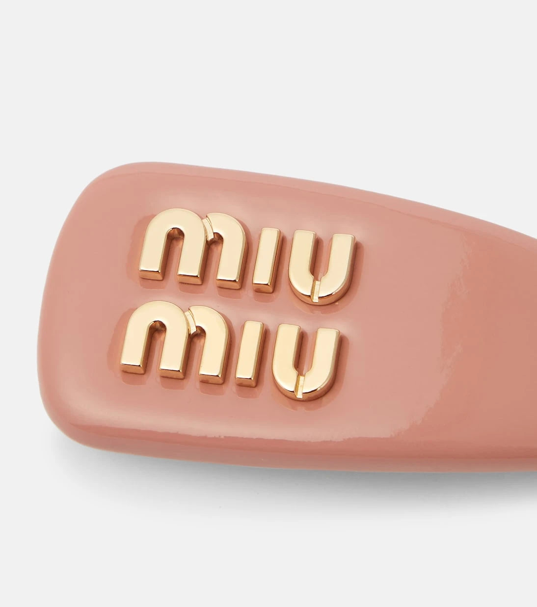 Miu Miu - Logo patent leather hair clip