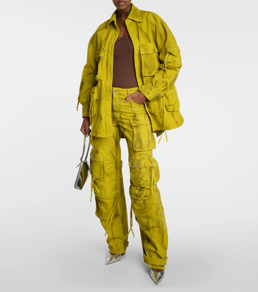 The Attico - Fern cotton biker jacket