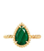 Yellow Gold and Malachite Small Motif Serpent Bohème Ring