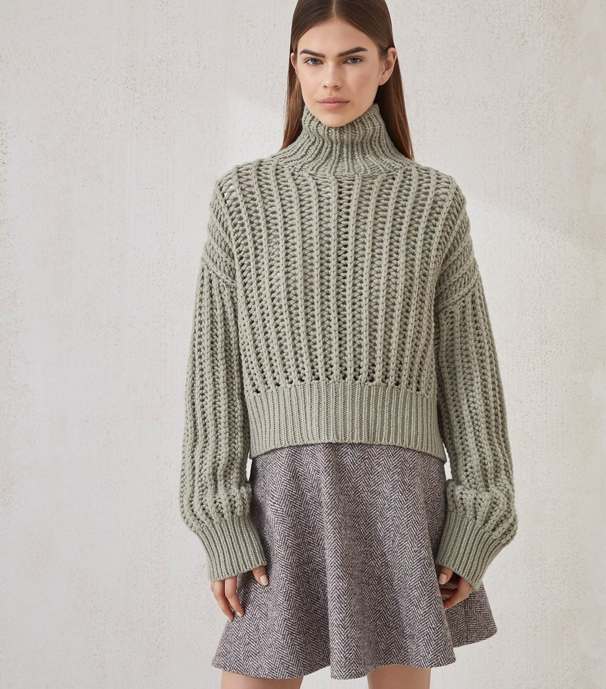 Green Cashmere Rollneck Sweater