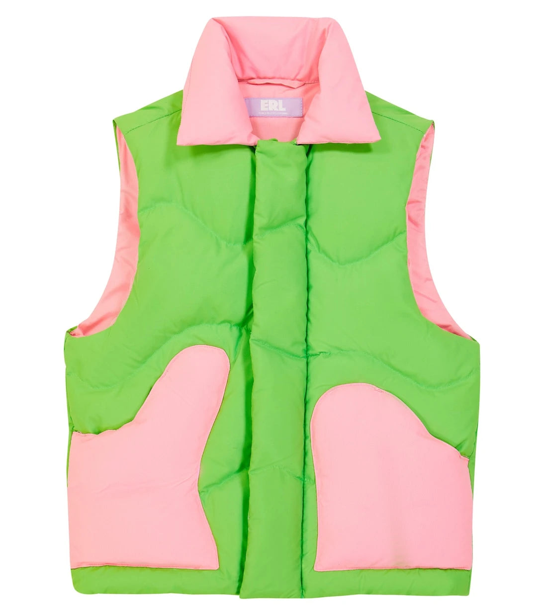 ERL Kids - Sleeveless colorblocked down coat