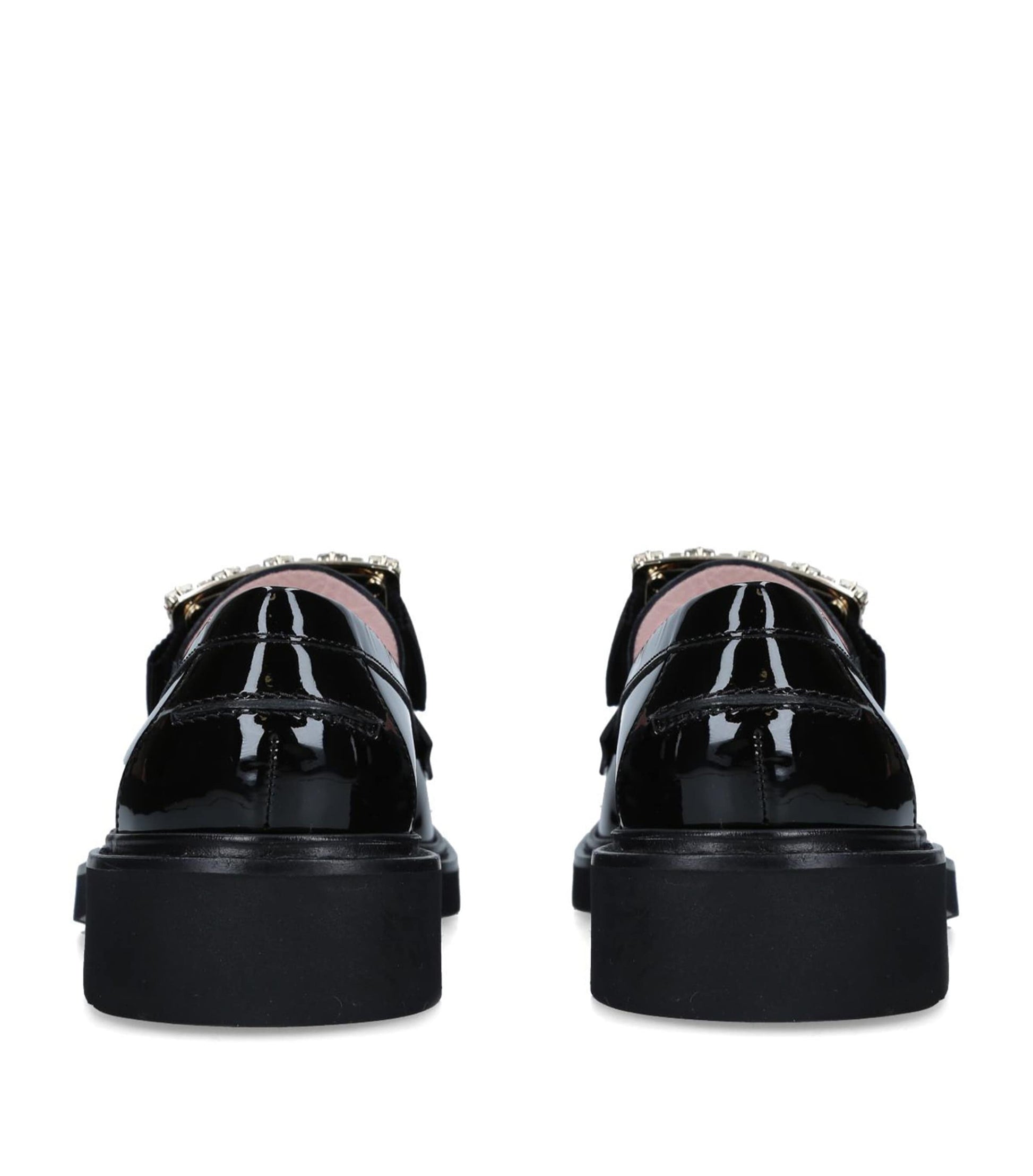 Patent Viv' Ranger Strass Buckle Loafers