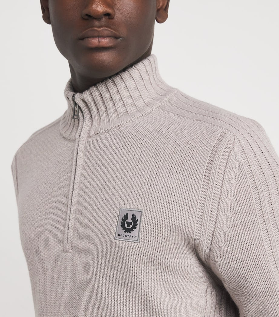 Belstaff Wool Watch Quarter-Zip Sweater