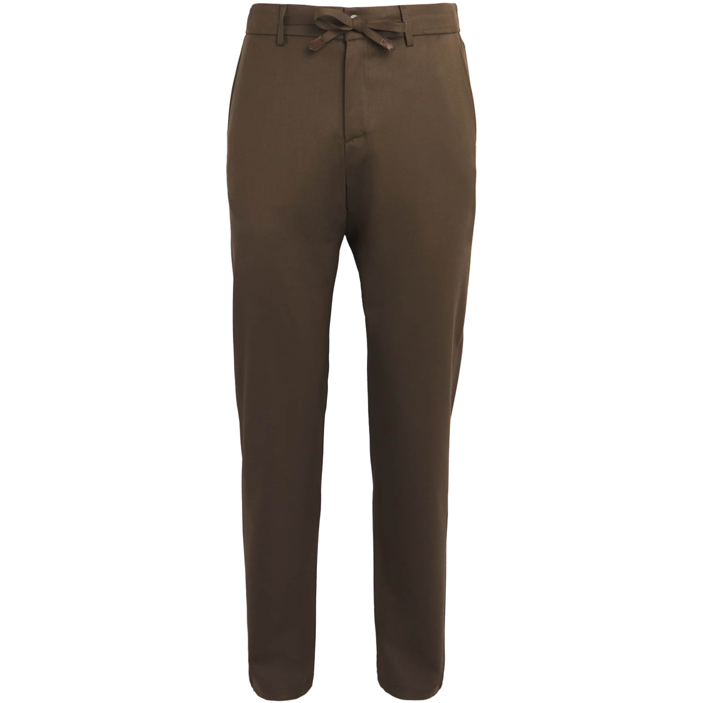 Stretch-Wool Drawstring Trousers
