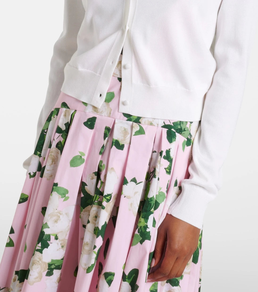Carolina Herrera - Cropped silk and cotton cardigan