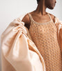 Pamella Roland Nude Embellished Gown with Cape