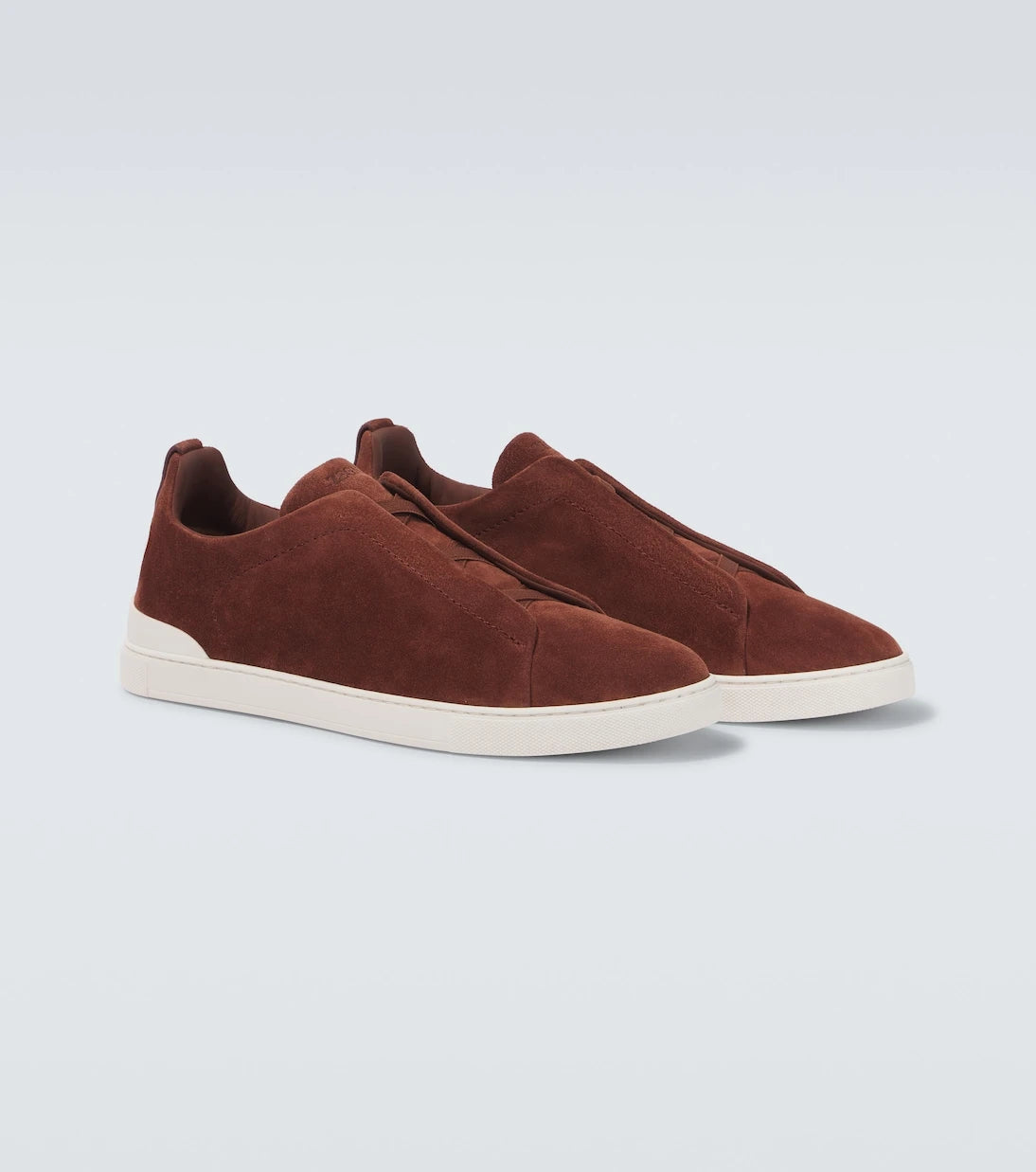 Zegna - Triple Stitch Low suede sneakers