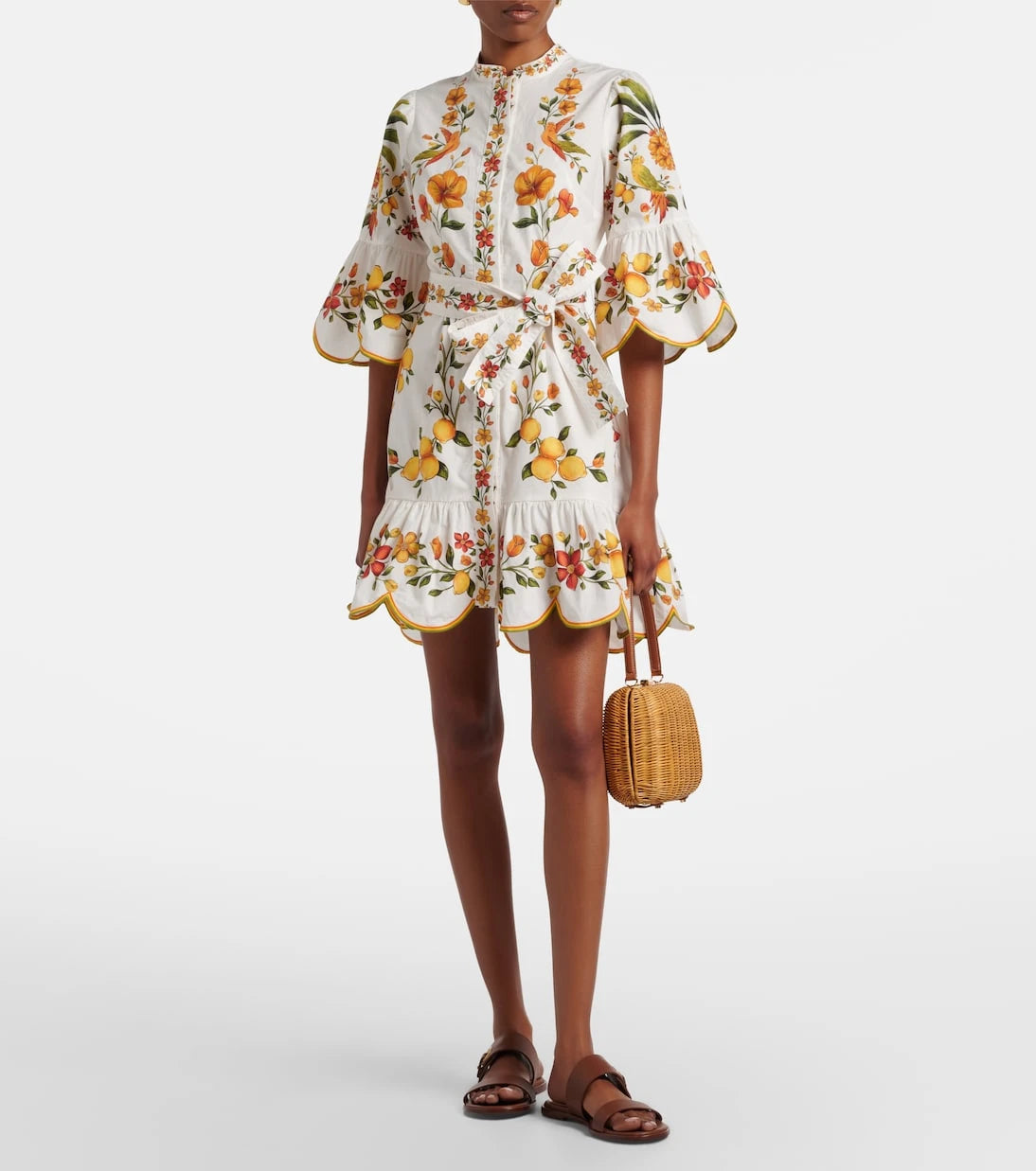 Farm Rio - Lemon Bouquet cotton minidress