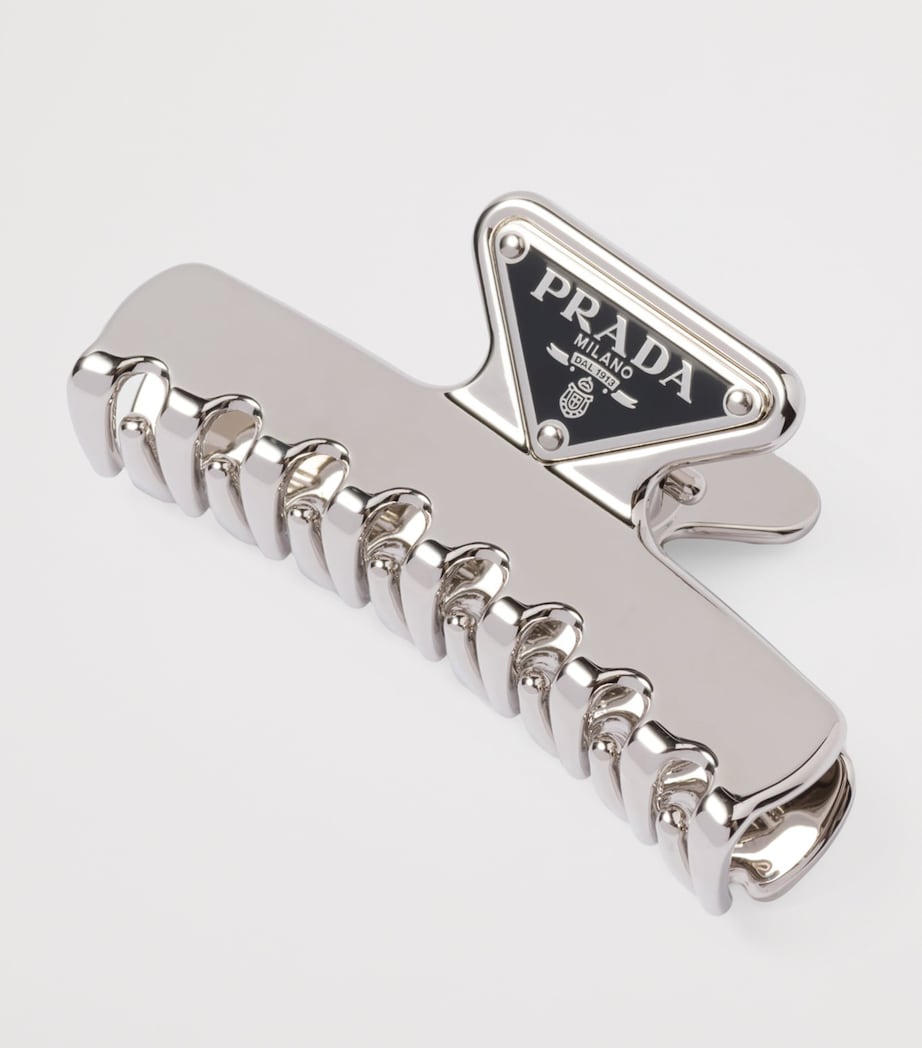 Metallic Triangle Logo Claw Clip