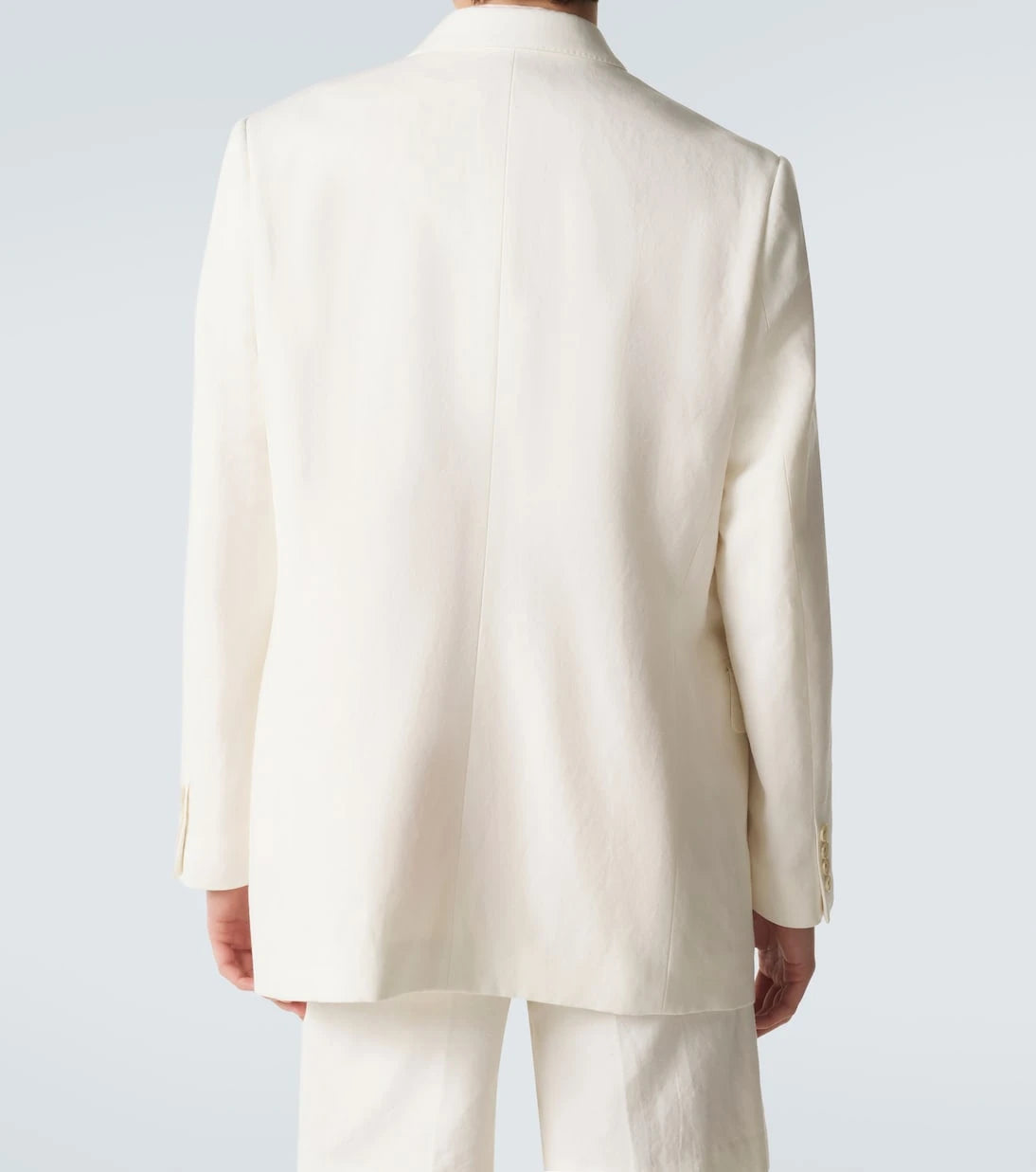 Auralee - Double-breasted wool, cotton, and linen blazer