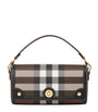 Brown Check Top-Handle Bag