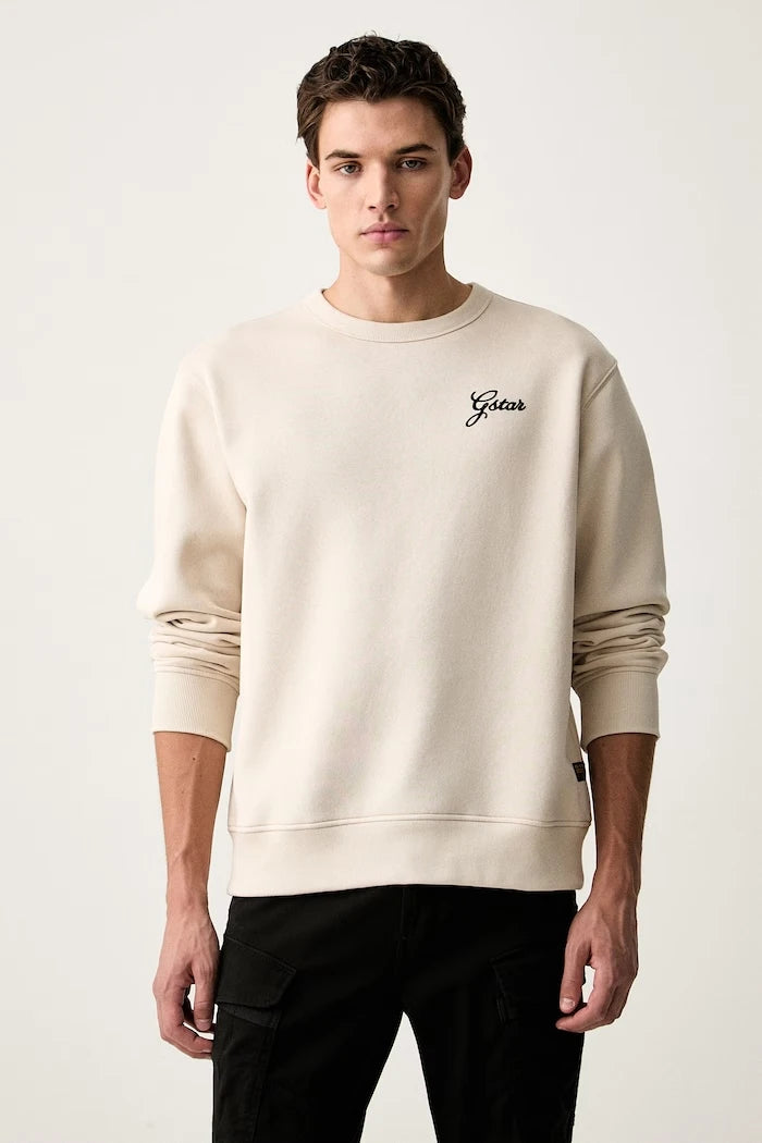 G-Star pamuklu erkek sweatshirt Script r sw