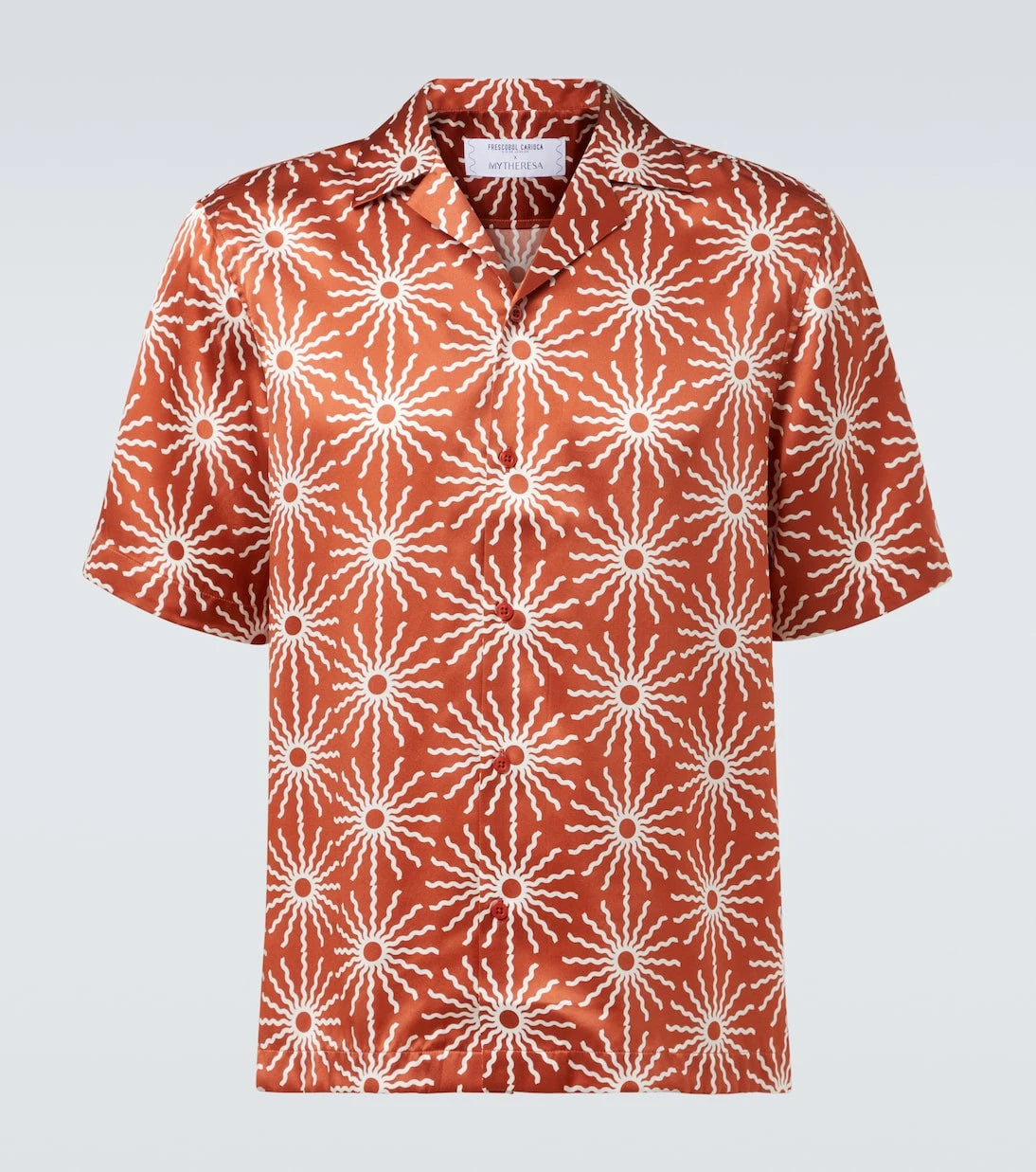 Frescobol Carioca - Roberto printed silk bowling shirt