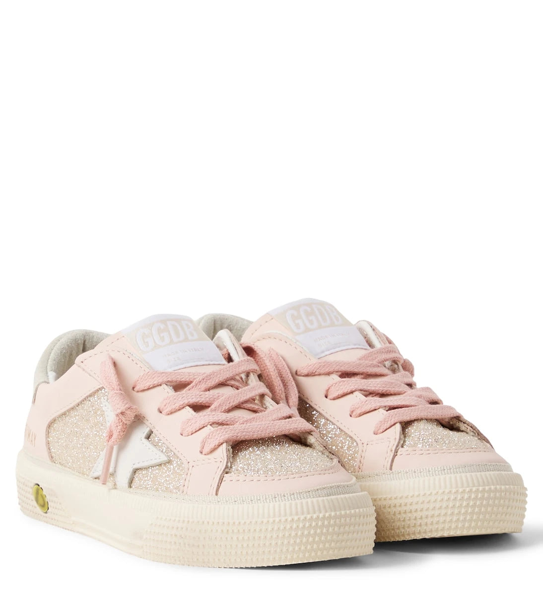 Golden Goose Kids - May glitter leather sneakers