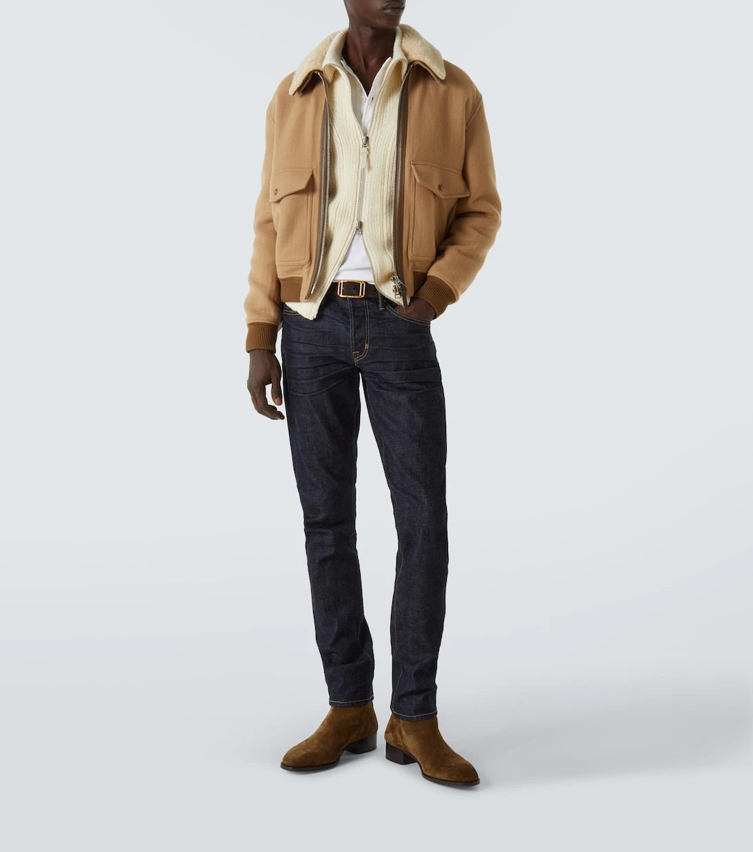 Tom Ford - Wool and mohair zip-up sweater