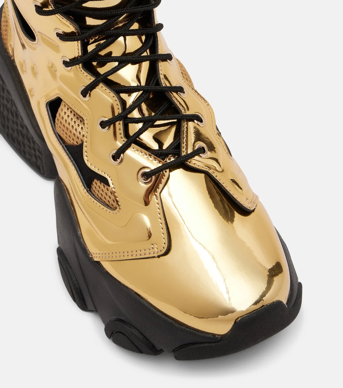 Noir Kei Ninomiya - x Reebok metallic-effect cutout platform ankle boots