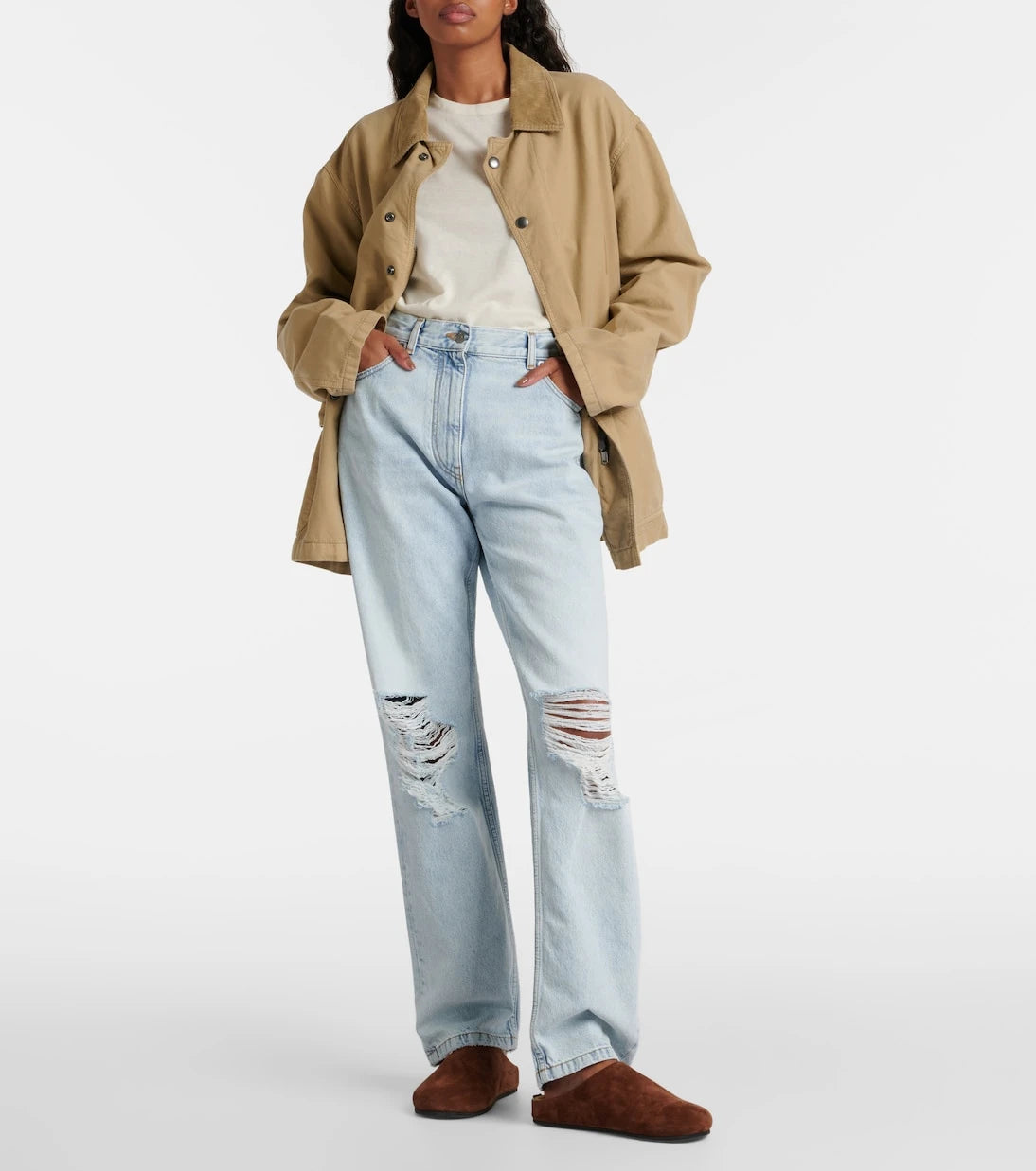 The Row - Hugo suede mules