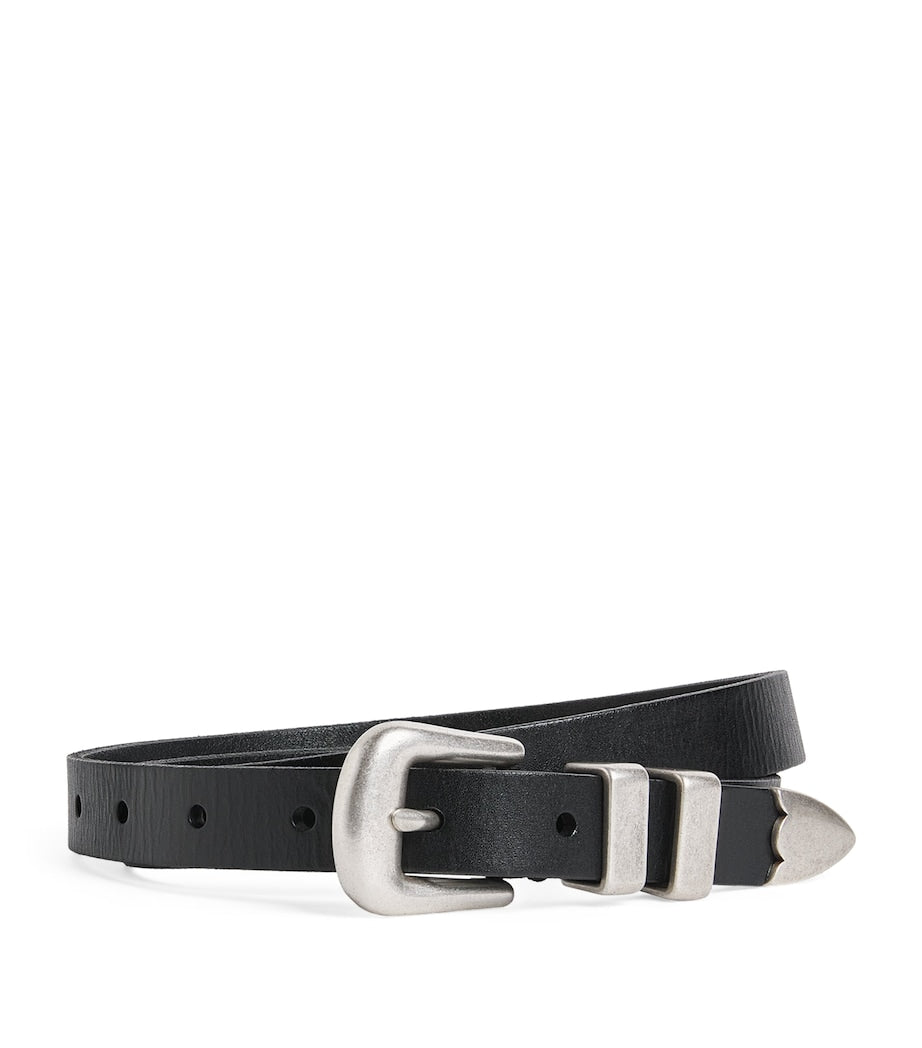 Polo Ralph Lauren Black Leather Western Belt