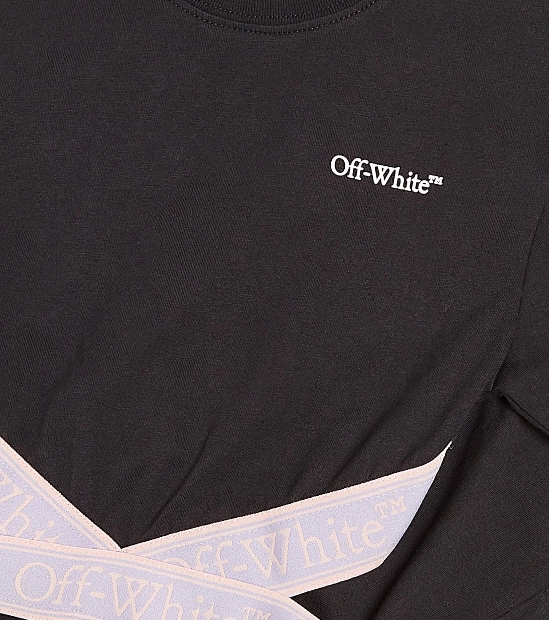 Off-White Kids - فستان جيرسيه قطني بنمط "بوكيش"