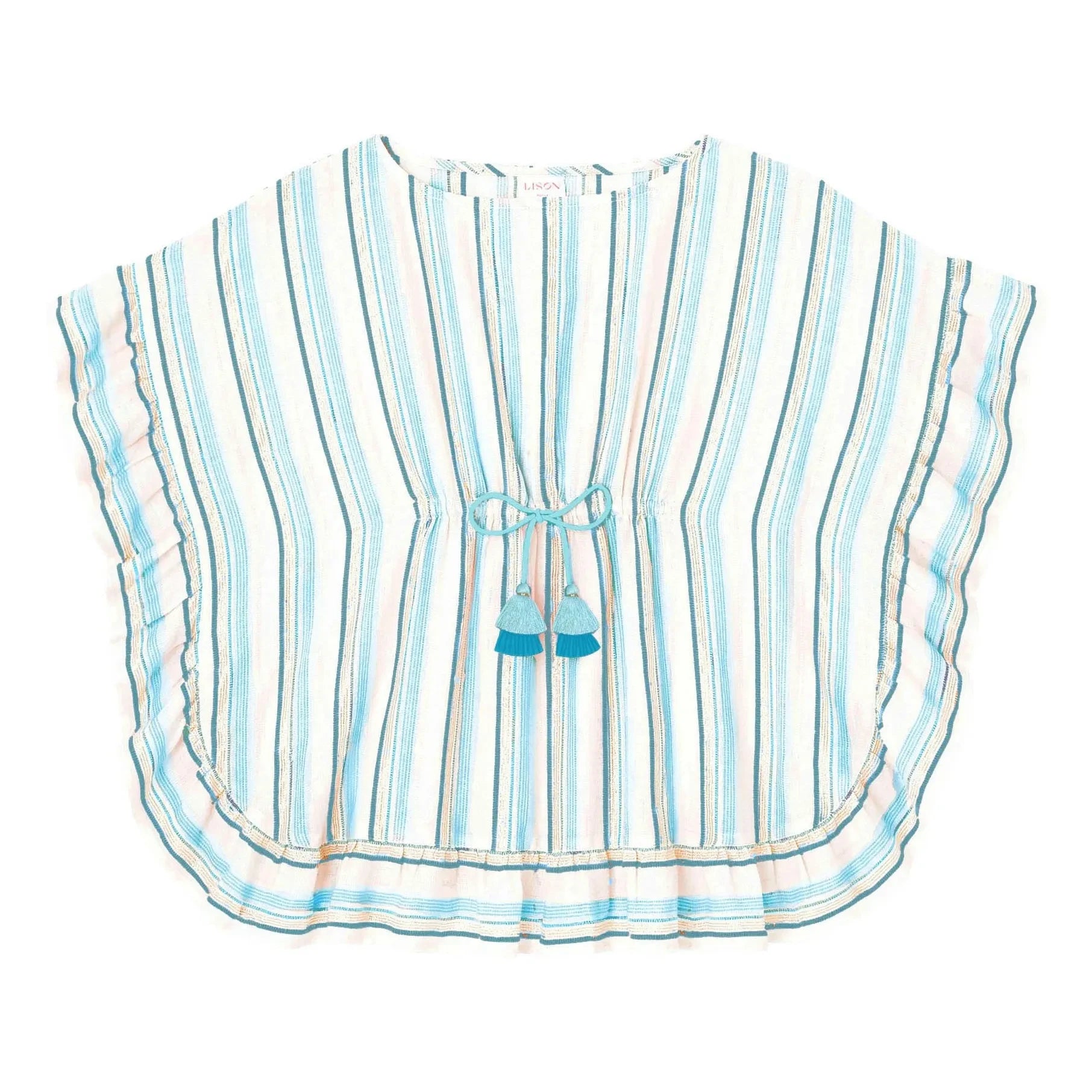 Lison Paris - Striped Bahia Caftan Metallic | Blue