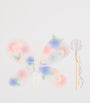Organza Flowers Wings and Wand Set