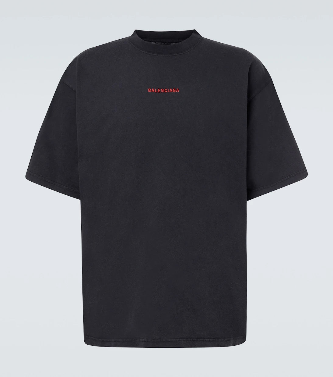 Balenciaga - تي شيرت قطني بشعار الماركة